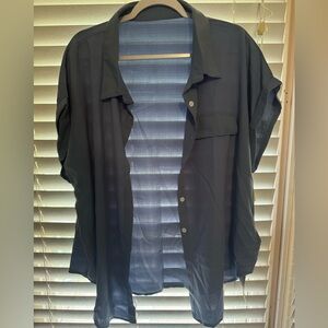 Steel grey/blue button up